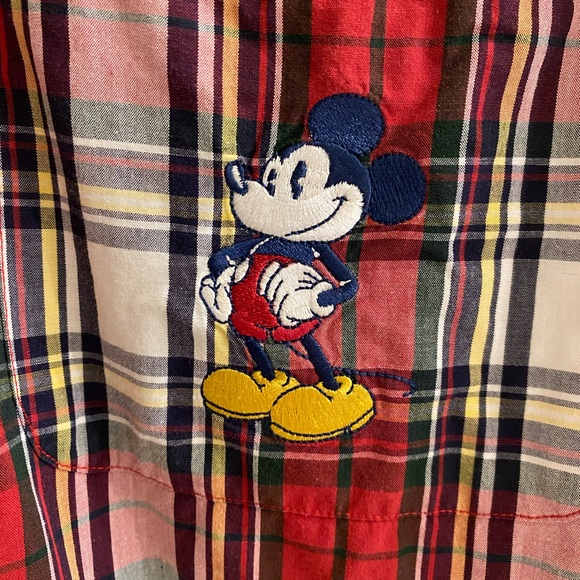 Disney Store Mickey Mouse Men's Button Down Shirt Long Sleeve Size XL Red - Picture 3 of 7